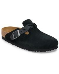 Birkenstock - Boston Braided Suede Leather Clogs - Lyst