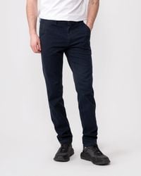 BOSS - Slim Fit Trousers In Stretch-cotton Twill - Lyst