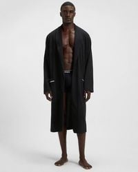 BOSS - Cotton Jersey Dressing Gown - Lyst