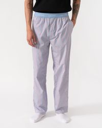 Lacoste - Striped Poplin Loungeware Pyjama Pants - Lyst