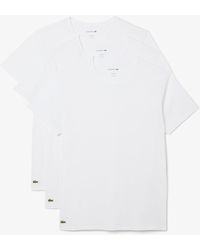 Lacoste - 3-Pack Cotton Crew Neck T-Shirts - Lyst