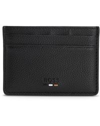 BOSS - Ray Grained Faux-Leather Card Holder With Logo Trim - Lyst