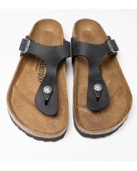 Birkenstock - Gizeh Nubuck Oiled Leather Sandals - Lyst
