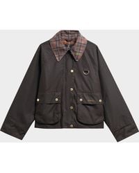 Barbour - Icons Tartan Collar Spey Wax Jacket - Lyst