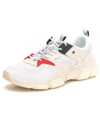 tommy hilfiger chunky mixed textile trainers