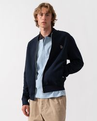 Paul Smith - Ps Regular Fit Zebra Logo Zip Bomber Jacket - Lyst