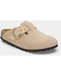 Birkenstock - Boston Big Buckle Nubuck Leather Clogs - Lyst