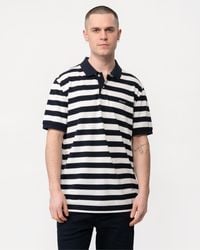 GANT - Wide Striped Short Sleeve Pique Polo - Lyst