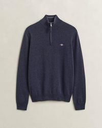 GANT - Superfine Lambswool Half Zip Sweater - Lyst