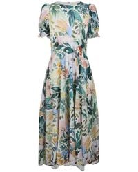 Ted Baker - Deliyla High Low Hem Dress With Puff Sleeve - Lyst