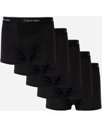 Calvin Klein - 5 Pack Icon Cotton Stretch Relaxed Fit Trunks - Lyst