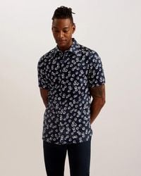 Ted Baker - Alfanso Floral Print Short Sleeve Shirt - Lyst