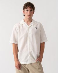 Fred Perry - Linen Blend Revere Collar Shirt - Lyst