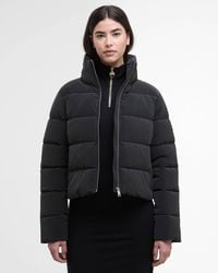 Barbour - Hudson Faux Velvet Puffer Jacket - Lyst
