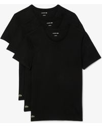 Lacoste - 3-Pack Plain T-Shirts - Lyst
