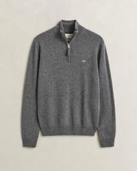 GANT - Superfine Lambswool Half Zip Sweater - Lyst
