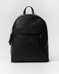 Armani Exchange - Matte Faux Leather Backpack - Lyst