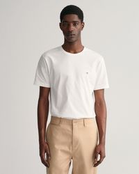 GANT - Reg Shied Short Seeve T-shirt Man - Lyst