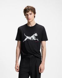 HUGO - Dirunn Cotton-Jersey T-Shirt With Animal Artwork - Lyst