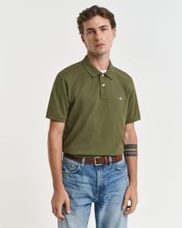 GANT - Regular Fit Short Sleeve Shield Logo Pique Polo - Lyst