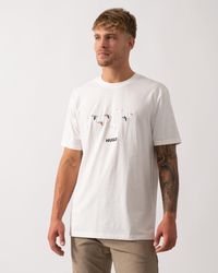 HUGO - Dugolini Cotton-Jersey T-Shirt With Embroidered Logo Artwork - Lyst