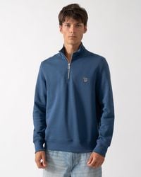 Paul Smith - Ps Regular Fit Half Zip Sweatshirt With Zebra Logo - Lyst