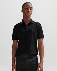 BOSS - Passertip Short Sleeve Polo Shirt With Tipped Collar Size: L - Lyst