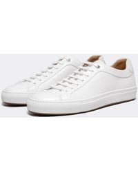 BOSS - Mirage Tennis Burnished Leather Trainers - Lyst