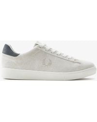 Fred Perry - Spencer Perforated Suede Trainers - Lyst