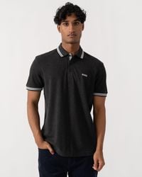 BOSS - Paddy Cotton-Piqué Polo Shirt With Contrast Logo - Lyst