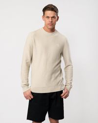 BOSS - Anion Cotton-cashmere Regular-fit Sweater With Logo Patch - Lyst