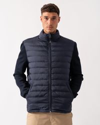 GANT - Mixed Media Hybrid Jacket - Lyst