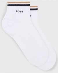 BOSS - Boss Two-Pack Of Short Length Socks With Signature Stripe 100 - Lyst