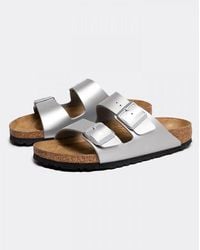 Birkenstock - Arizona Birko-Flor Metallic Sandals - Lyst