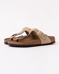 Birkenstock - Gizeh Soft Footbed Nubuck Leather Sandals - Lyst