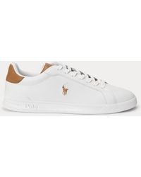 Ralph Lauren - Heritage Court Ii Leather Sneaker - Lyst