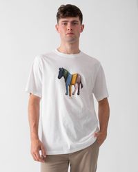 Paul Smith - Ps Regular Fit Zebra Balloon T-Shirt Colour: 01, Size: M - Lyst