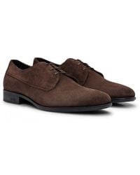 BOSS - Colby Suede Derby Shoes With Removable Padded Insole - Lyst