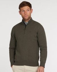 Barbour - Cotton Half Zip Jumper - Lyst