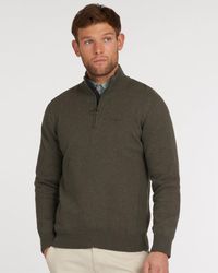 Barbour - Cotton Half Zip Jumper - Lyst