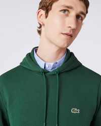 Lacoste - Green Hoodie Sweatshirt - Lyst