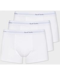 Paul Smith - 3 Pack Plain Trunks With Script Logo Waistband Size: L - Lyst
