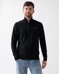 GANT - Classic Cotton Half Zip Jumper - Lyst