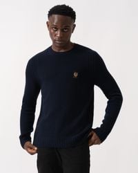 Belstaff - Watch Crew Neck Jumper With Logo Patch - Lyst
