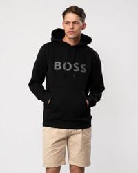 BOSS - Soody 1 Pullover Hoodie With Logo Print - Lyst