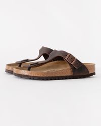 Birkenstock - Gizeh Natural Oiled Leather Sandals - Lyst