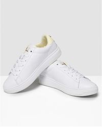 Tommy Hilfiger Leather Corporate Cupsole Trainers in White | Lyst