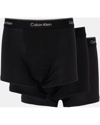 Calvin Klein - 3 Pack Icon Cotton Stretch Relaxed Fit Trunks - Lyst