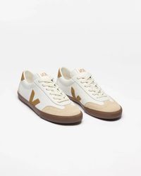 Veja - Volley Leather Trainers - Lyst