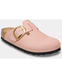 Birkenstock - Boston Big Buckle Nubuck Leather Clogs - Lyst